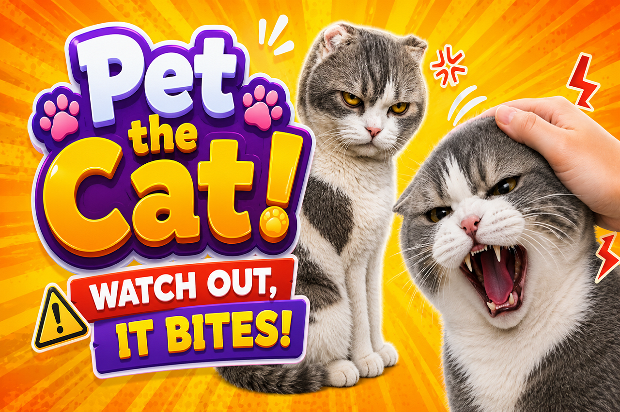 Pet the Cat! Watch Out, It Bites!